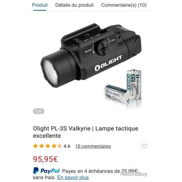 Lampe Olight PL3-S Valkyrie tat Neuve juste dball