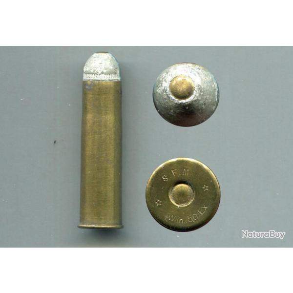 .50-95 Winchester Express - RARE cartouche de dmonstration - marquage : SFM * WIN 50 EX * - 1 trou