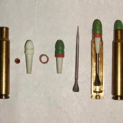 5.6 x 43.8 US SPIW XM216 Flechette - USA Vietnam - marquage : W C C 6 3 - base étroite