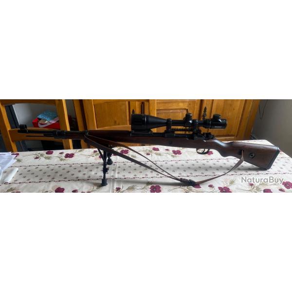 Carabine Mauser K98 quipe d'une lunette de tir