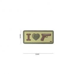 Patch 3D PVC I love my Gun (101 Inc) Coyote