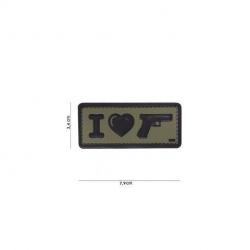 Patch 3D PVC I love my Gun (101 Inc) OD