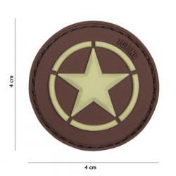 Patch 3D PVC étoile (101 Inc) Marron