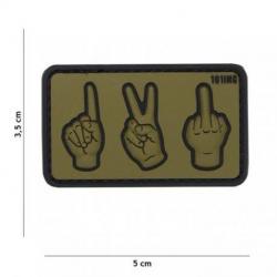 Patch 3D PVC One Two Fuck (101 Inc) Noir