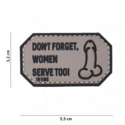 Patch 3D PVC Don't forget Women... (101 Inc) Wolf Grey