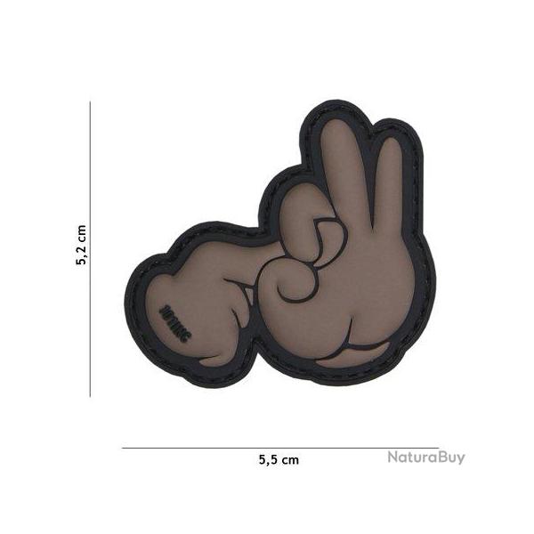 Patch 3D PVC Finger Fuck (101 Inc) Wolf Grey