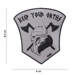 Patch 3D PVC Keep your Oaths (101 Inc) Gris