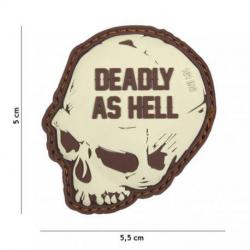 Patch 3D PVC Deadly as Hell (101 Inc) Coyote