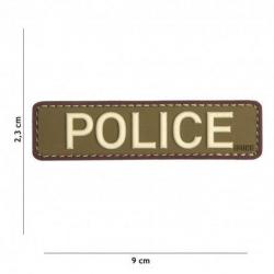 Patch 3D PVC Police (101 Inc) Marron