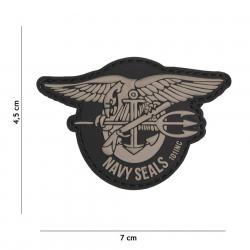 Patch 3D PVC Navy Seals (101 Inc) Gris