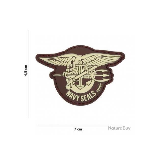 Patch 3D PVC Navy Seals (101 Inc) Marron