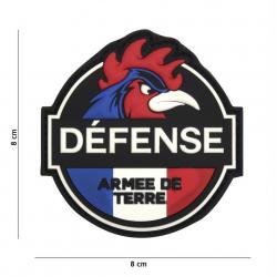 Patch 3D PVC Defense Armee de Terre (101 Inc) Noir