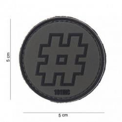 Patch 3D PVC Hashtag (101 Inc) Noir