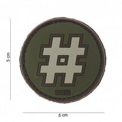 Patch 3D PVC Hashtag (101 Inc) OD