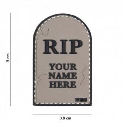 Patch 3D PVC RIP (101 Inc) Gris