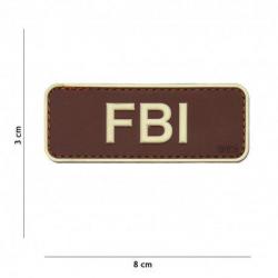 Patch 3D PVC FBI (101 Inc) Marron
