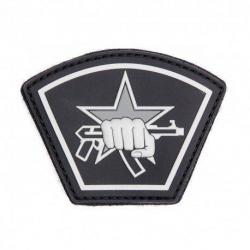 Patch 3D PVC Russie étoile et poing (101 Inc) Noir