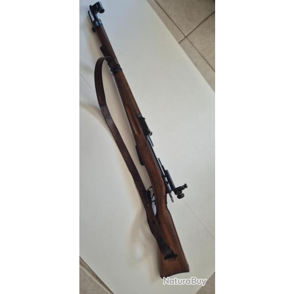 Schmidt rubin 22 lr avec dioptre en botier 22 lr d'origine car la mun 7,5 n'entre pas dans culasse