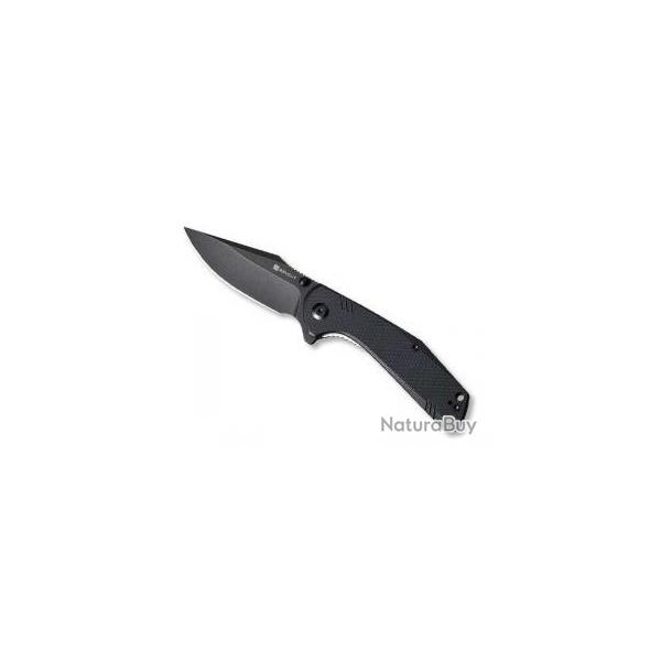 Couteau sencut ACTIUM lame acier D2 finition  blackwash  avec  flipper  + pochette