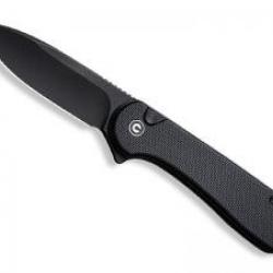 Couteau civivi BUTTON LOCK ELEMENTUM II lame acier Nitro-V finition blackwash + pochette