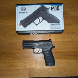 Airsoft 6 mm Sig Sauer proforce M18 P320 noir excellent état