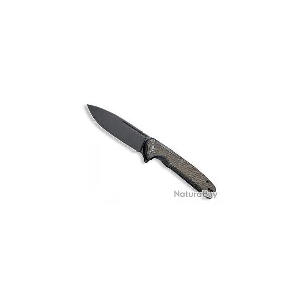 Couteau civivi  VOLTAIC lame acier 14C28N finition blackwash + pochette
