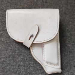 HOLSTER BLANC EN CUIR, 7,65 EX ALLEMAGNE DE L EST