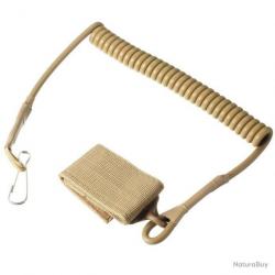 Dragonne de sécurité en spirale extensible - beige - LIVRAISON GRATUITE