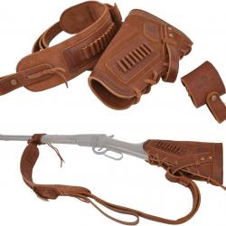 Busc et bretelle pour gaucher calibre 22lr - marron - LIVRAISON GRATUITE