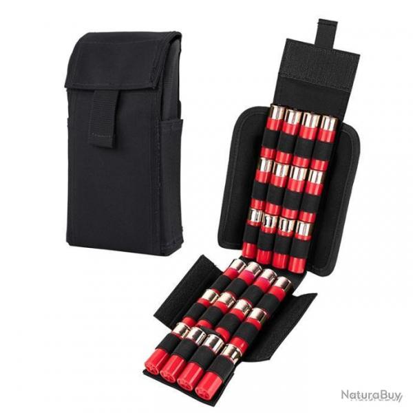 Porte munitions molle 25 cartouches calibre 12 - noir - LIVRAISON GRATUITE