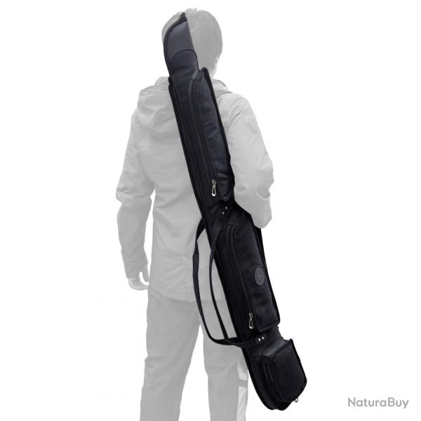 tui souple pour fusil ou carabine en cuire et toile - 134cm - noir - LIVRAISON GRATUITE