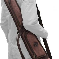 Étui souple pour fusil ou carabine en cuire et toile - 97cm - marron - LIVRAISON GRATUITE