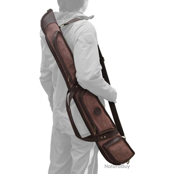tui souple pour fusil ou carabine en cuire et toile - 97cm - marron - LIVRAISON GRATUITE