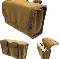Étui à munitions 10 emplacements pour calibre 12 - kaki - LIVRAISON GRATUITE