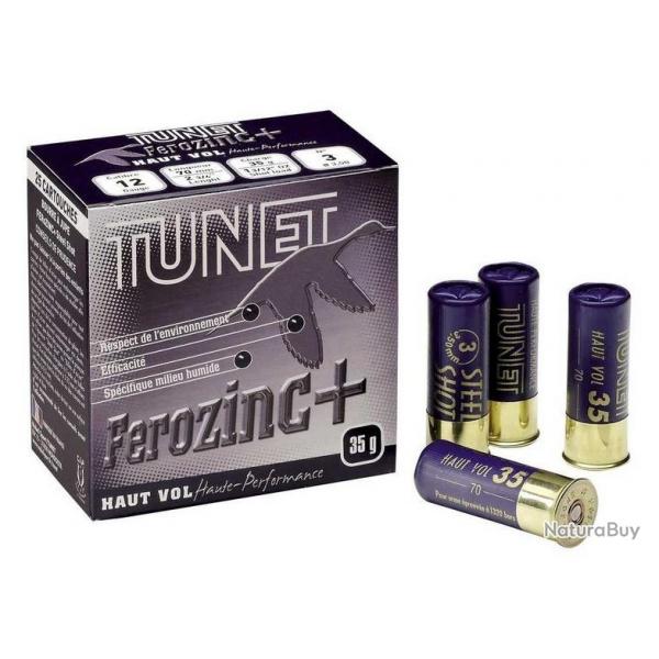 Cartouches Cal.12 Tunet Haut Vol Frozinc+ 35g BJ plomb n2 - 125 cartouches - PACK ECO