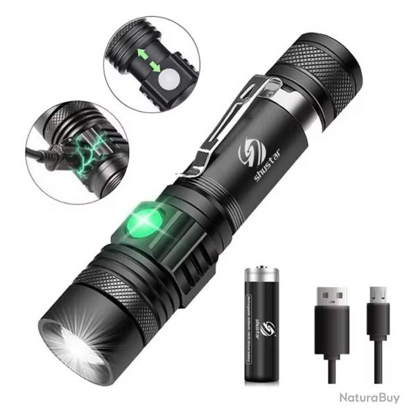 Lampe WARRIOR Shustar Compak LED Haute Puissance tanche avec Zoom
