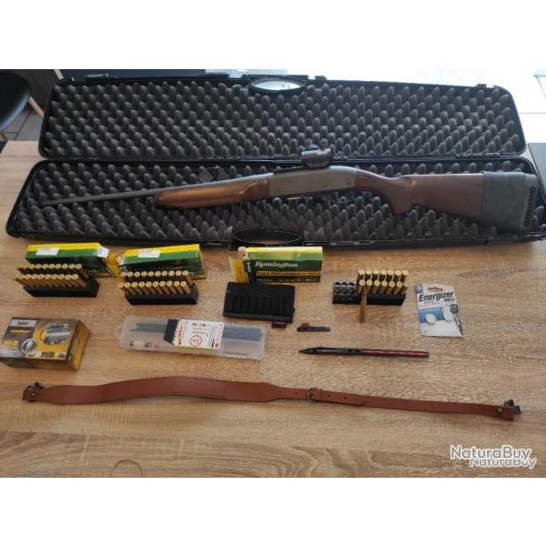 Carabine semi-automatique 3 coups - Remington modle 7400 - Calibre 35 whelen.