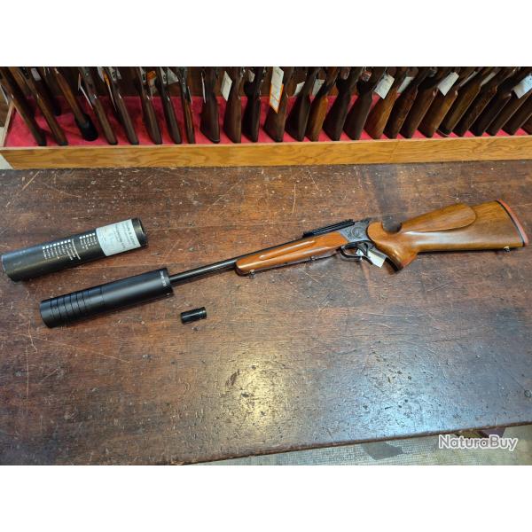 Carabine Kipplauf Thompson Center Cal 222 Rem + modrateur Schultz & Larsen