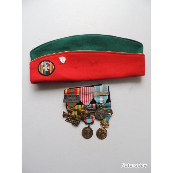 BEL ENSEMBLE MEDAILLES INDOCHINE / ALGERIE  / ENGAGE VOLONTAIRE + CALOT    voir !!!