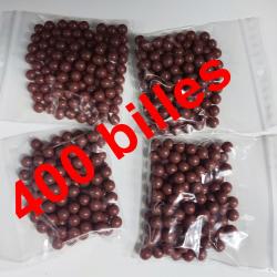 400 billes d'argile biodégradables - Diamètre 9 mm pour lance pierre.