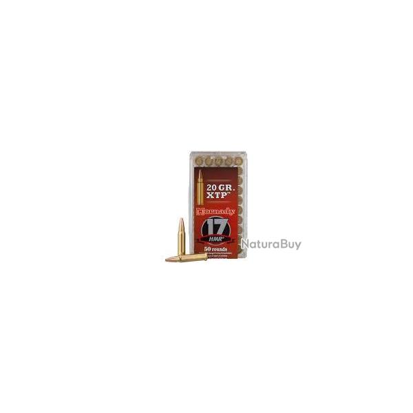 Boite de munition Hornady 17HMR XTP 20GR x50