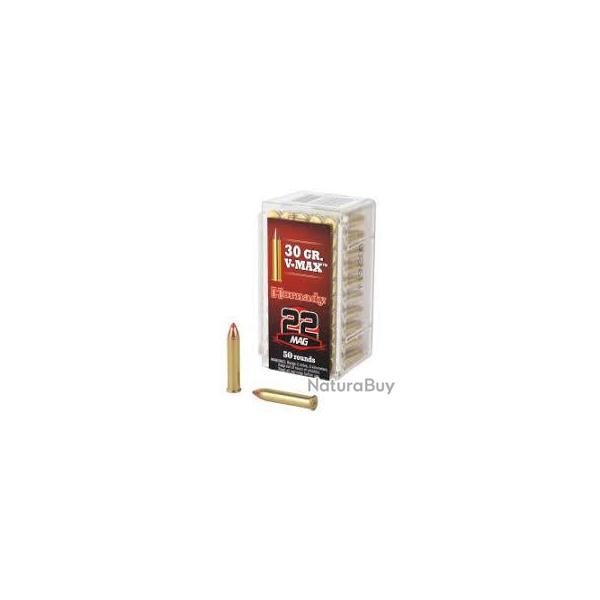 Boite de munition Hornady 22 Magnum V-MAX 30GR