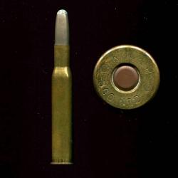 .360 N°2 NITRO MAGNUM - marquage : KYNOCK C 360 N°2 NITRO C - balle nickel 1/2 blindée - étui 76 mm