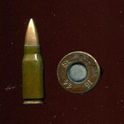 7.92 x 33 kurz Sturmgewehr - Allemagne 1944 - balle cuivre  - marquage : aux de 1944