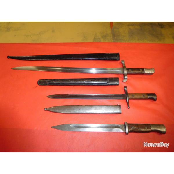 lot de 3 baonnettes , Occasion sans Prix de Rserve