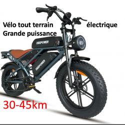 Vélo électrique Tout terrain SQ7 puissance 1000w 13 AH Lithium double batterie 3autonomie 30-45 KM