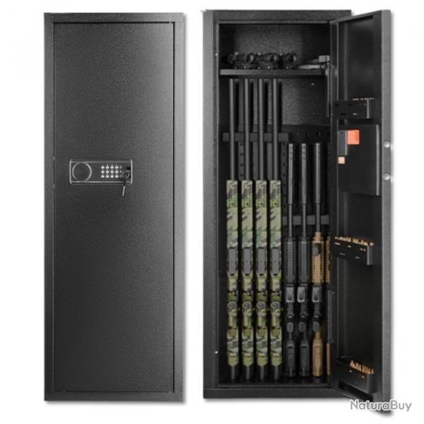 Armoire  8 fusils - Clavier Numrique et Cls, systme d'alarme, avec tagre amovible