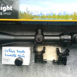 Lunette lumineuse BESTSIGHT 3-9X40. (Pile neuve , colliers de montage au choix)