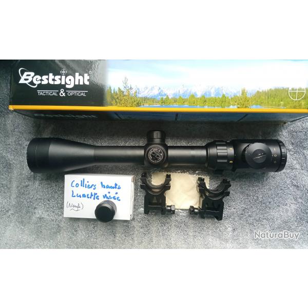 Lunette lumineuse BESTSIGHT 3-9X40. (Pile neuve , colliers de montage au choix)