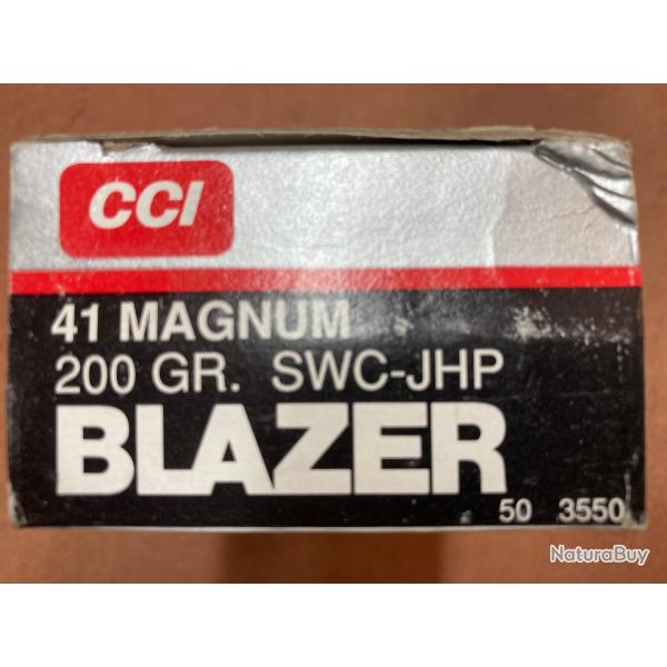 Munitions 41 magnum BLAZER 200 GR. Catgorie B